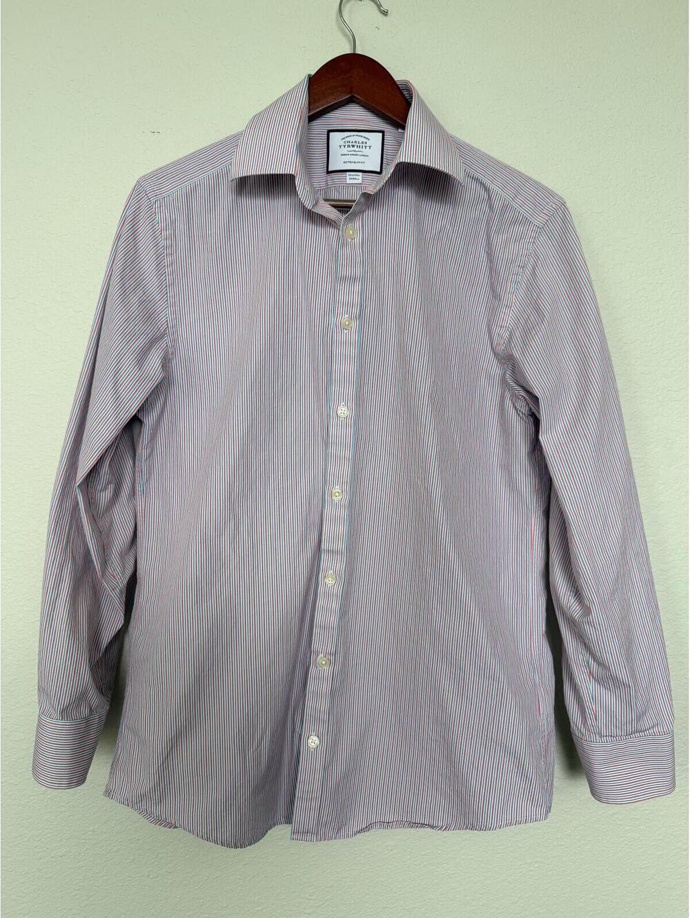 Charles Tyrwhitt Men’s 15.5/33 Extra Slim Striped Dress Shirt